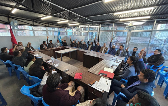 तस्बिरमा हेर्नुस् रास्वपाको केन्द्रीय समिति र संसदीय दलको संयुक्त बैठक